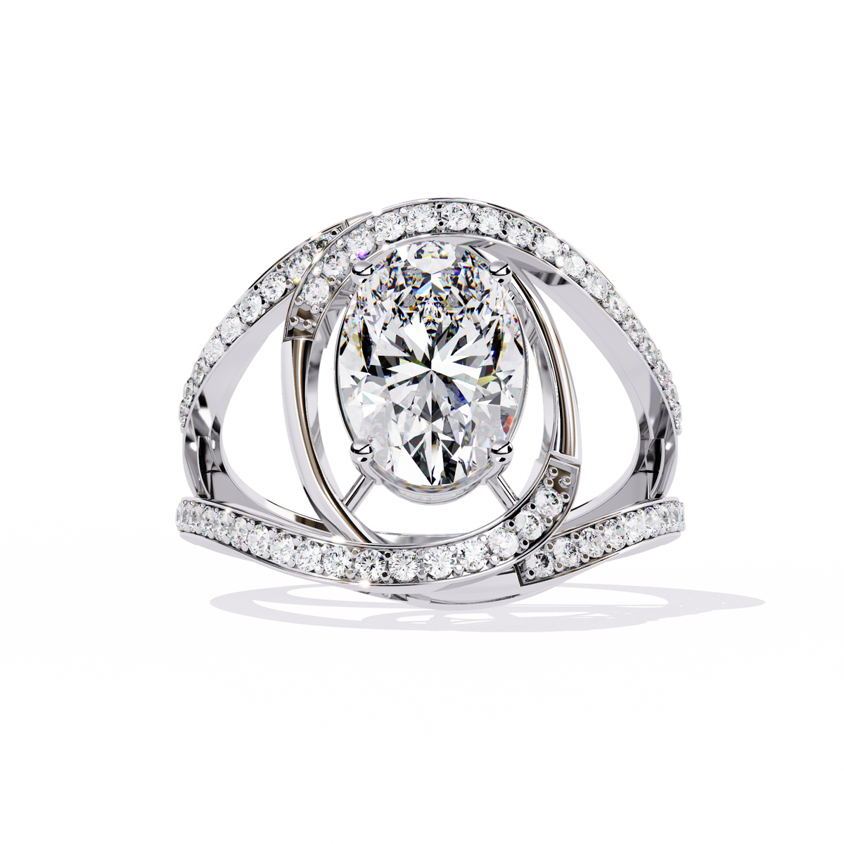 Luma Halo Solitaire Ring