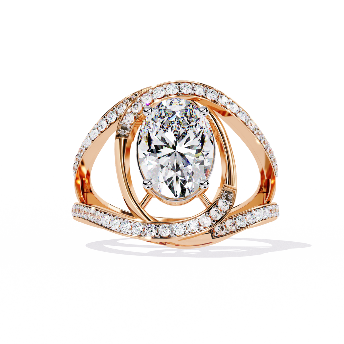 Luma Halo Solitaire Ring
