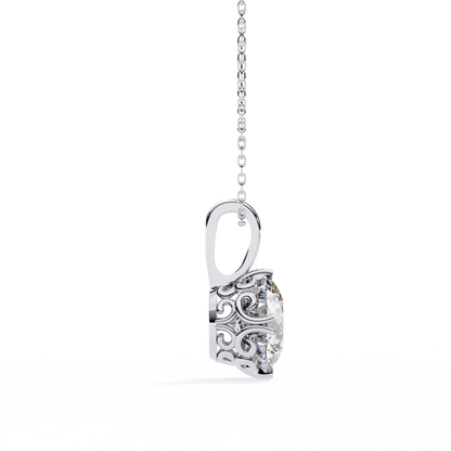 Rondelle Solitaire Pendant