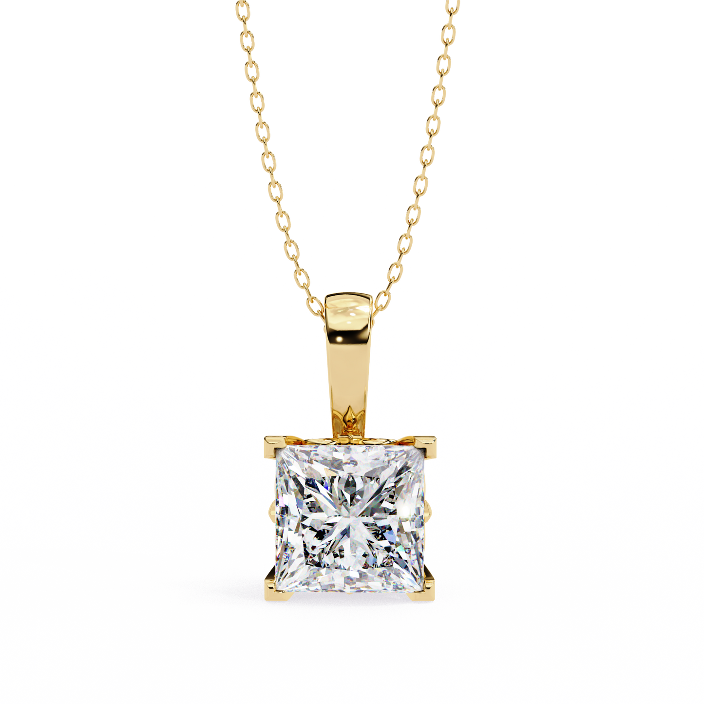 Squarielle Solitaire Pendant