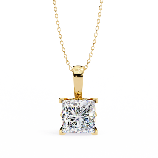 Squarielle Solitaire Pendant