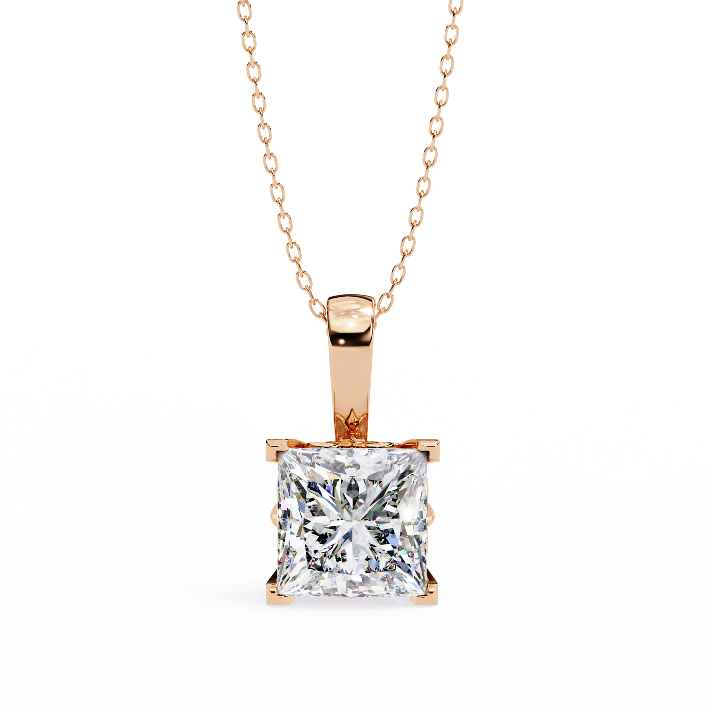 Squarielle Solitaire Pendant