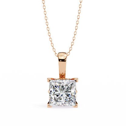 Squarielle Solitaire Pendant
