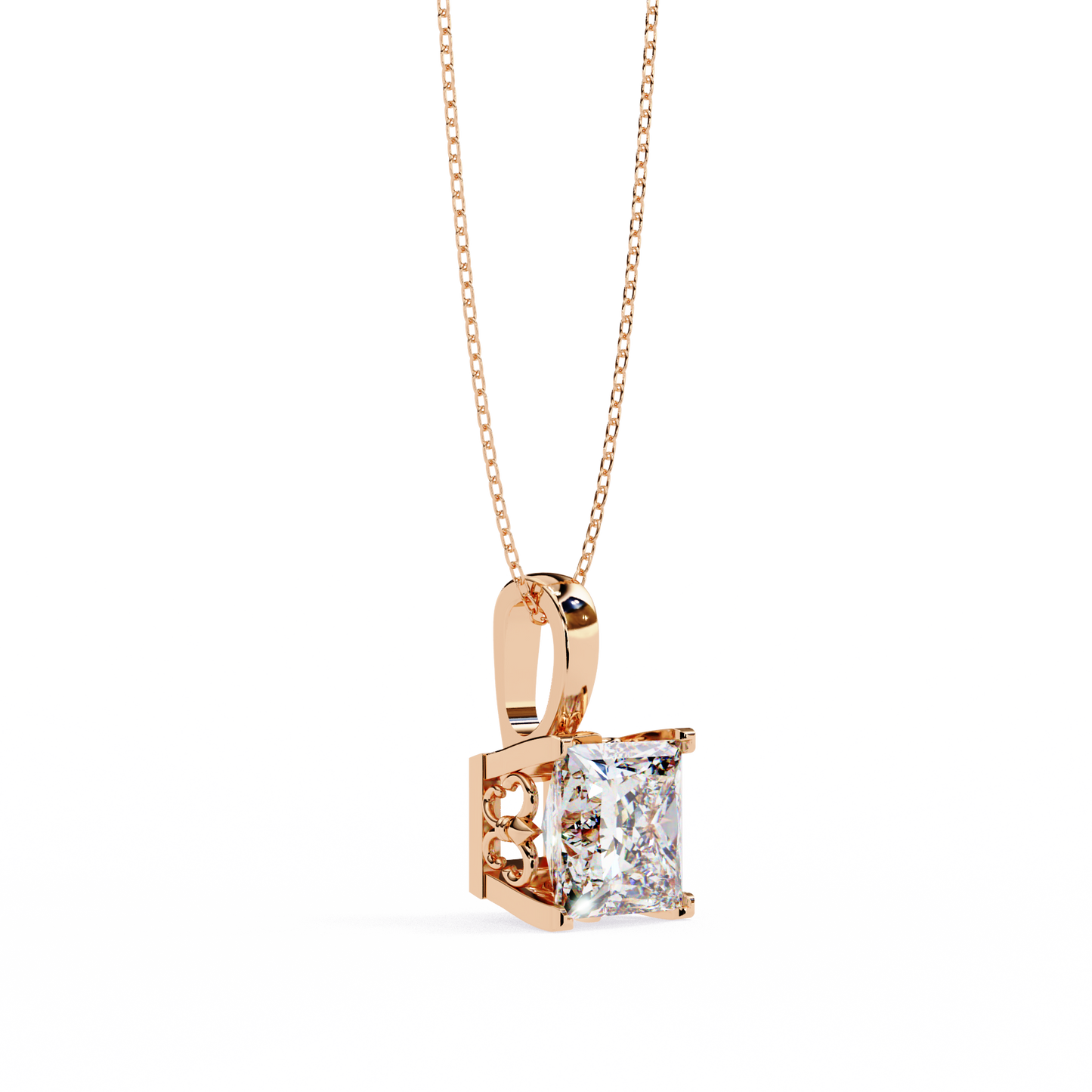 Squarielle Solitaire Pendant