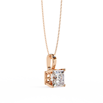 Squarielle Solitaire Pendant