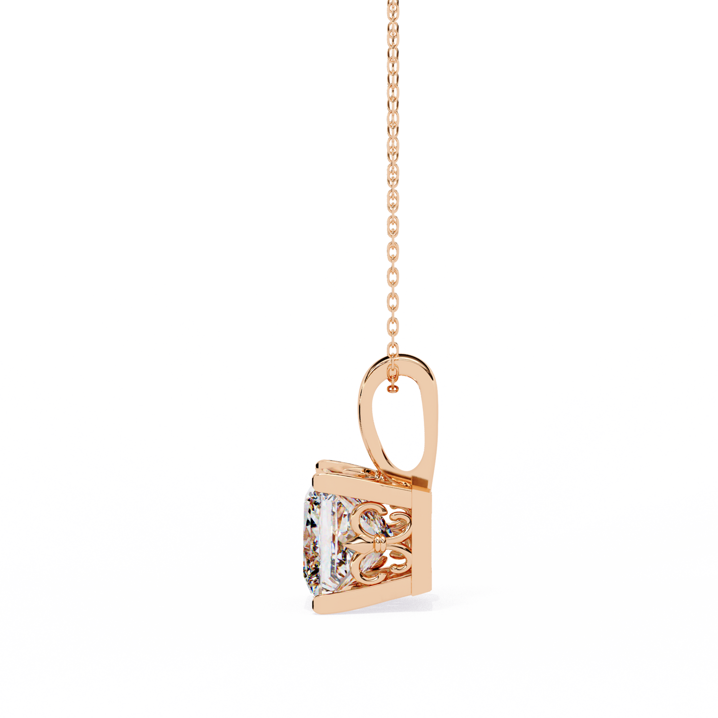 Squarielle Solitaire Pendant