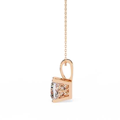 Squarielle Solitaire Pendant