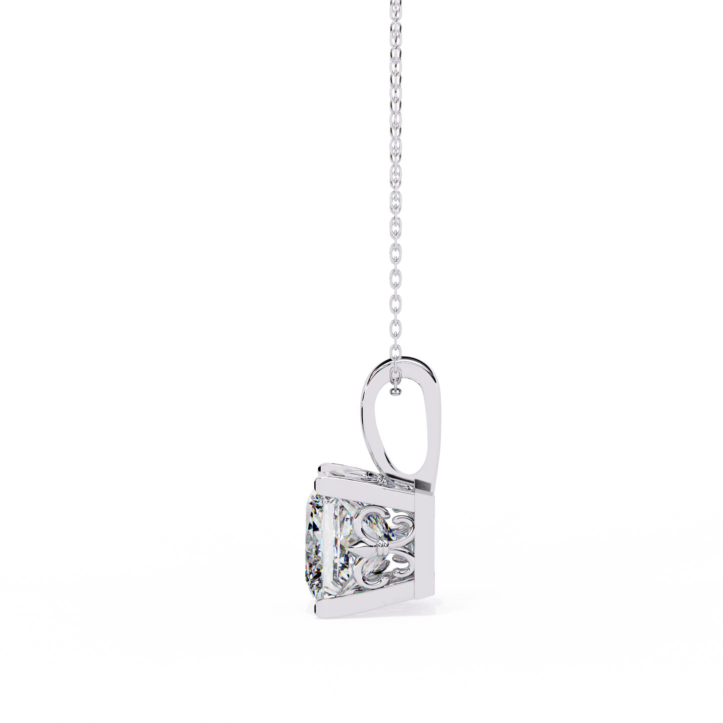 Squarielle Solitaire Pendant