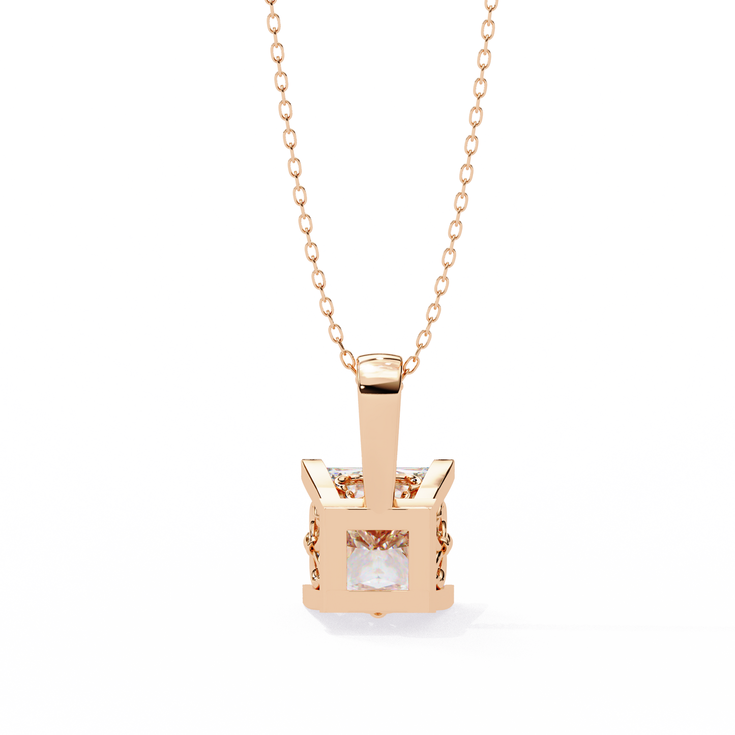 Squarielle Solitaire Pendant