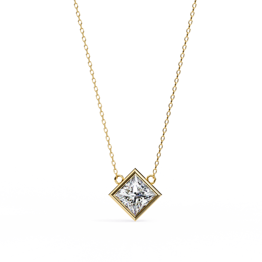 squarence Solitaire Pendant
