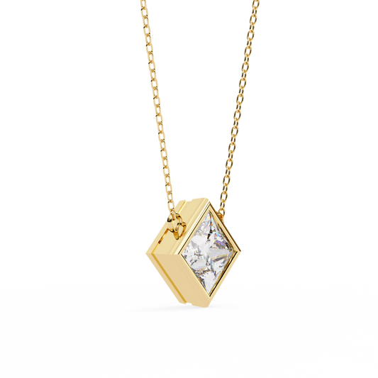 squarence Solitaire Pendant