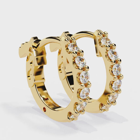 Twinkle Six Diamonds Hoops